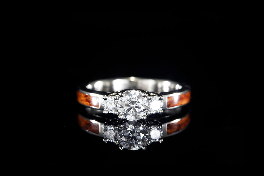 3-STONE PLATINUM ENGAGEMENT RING