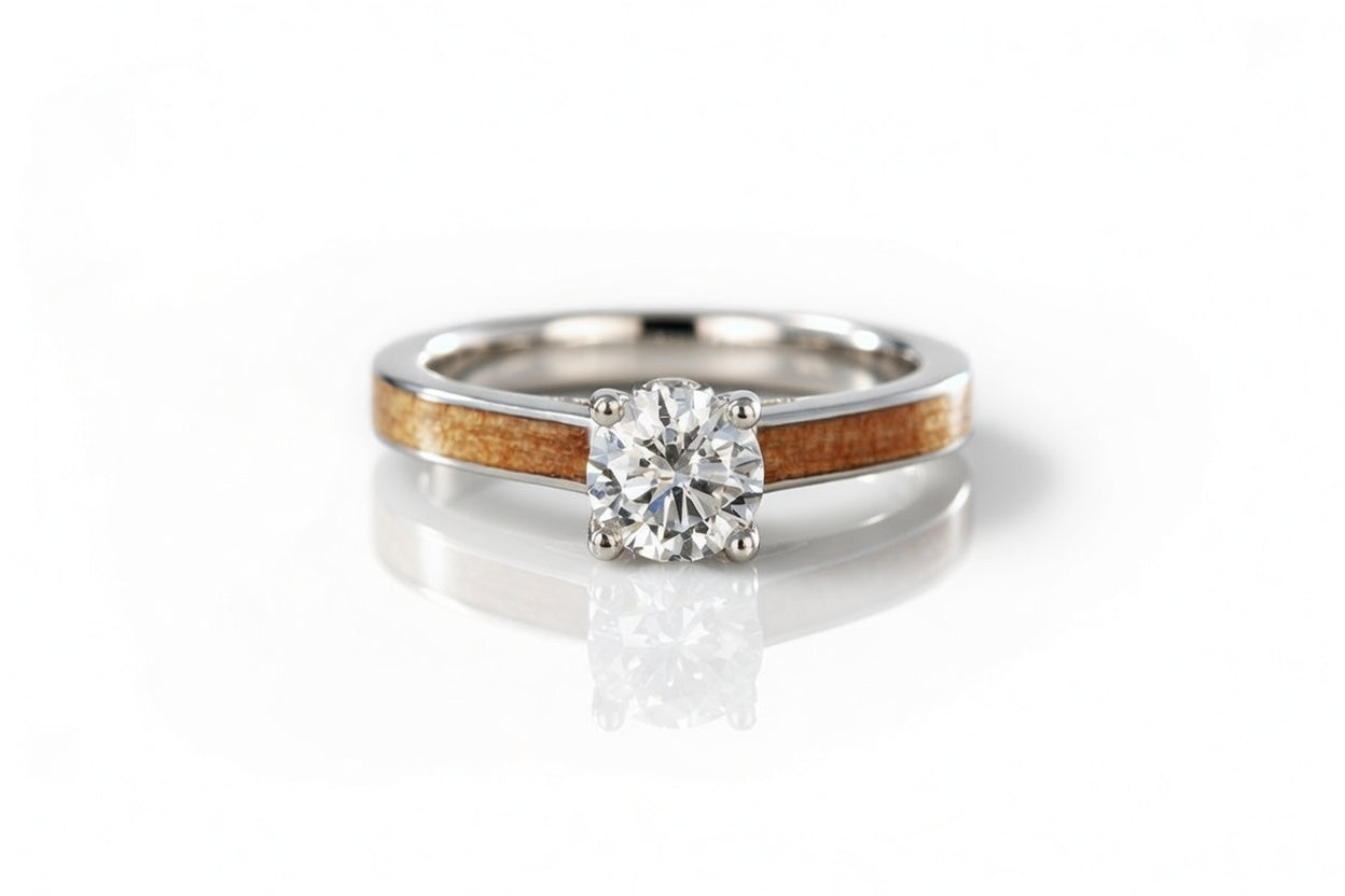 14K White Gold Diamond Tiffany | Kauri Wood | Chasing Victory