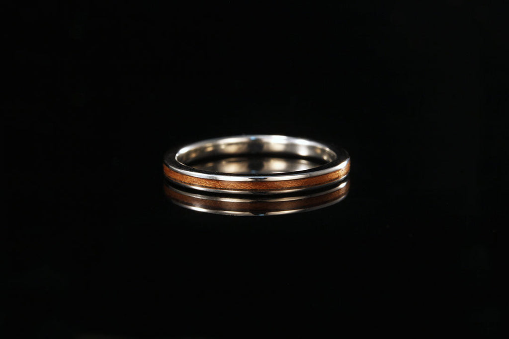 Women's Wooden Engagement Ring With 14K Rose Gold - Chasing Victory