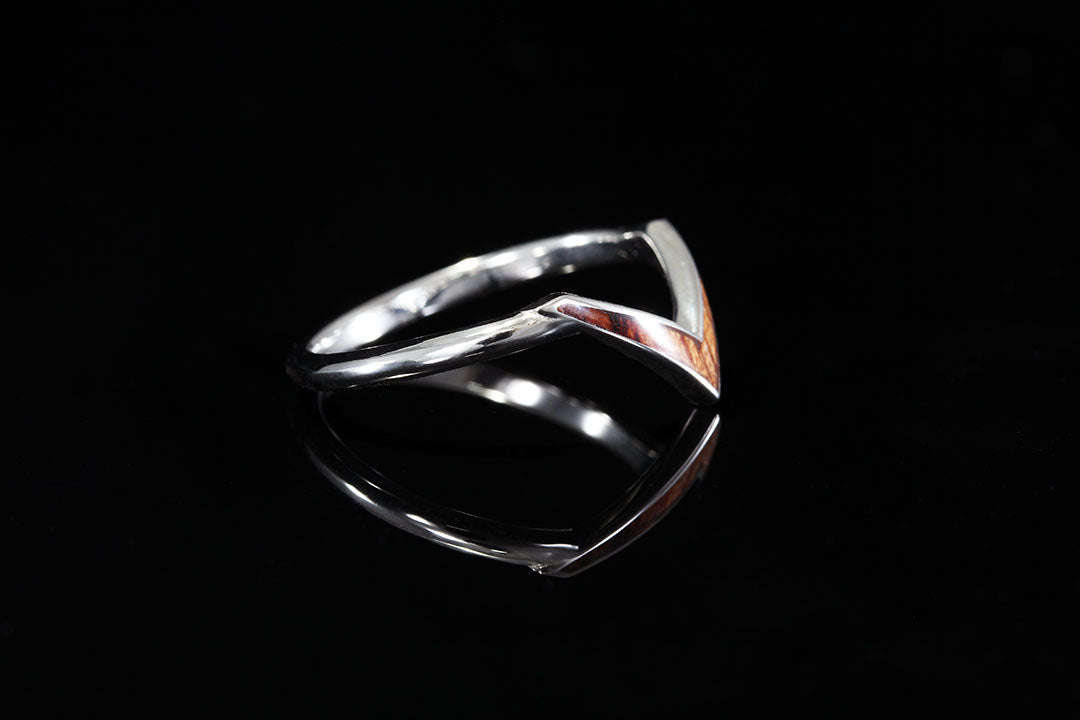 Chevron Fashion Ring, silver inner band