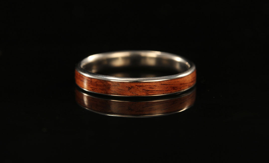 woman's rosewood and titanium ring, Chasing Victory