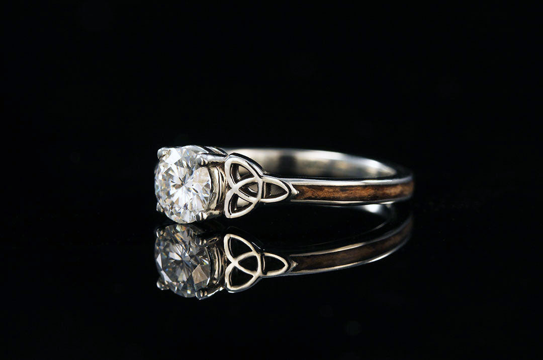 Celtic Engagement Ring, 18K White Gold and Diamond Engagement Ring, Unique  Ring, Unique Engagement Ring, Knot Ring, Solitaire Ring, ENG10 - Etsy