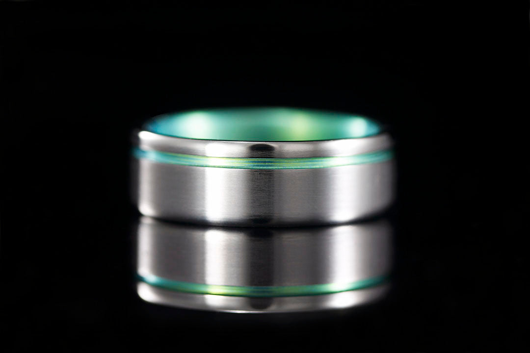 MEN'S OFFSET ANODIZED TITANIUM RING