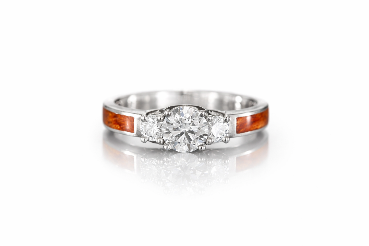 3-STONE PLATINUM ENGAGEMENT RING