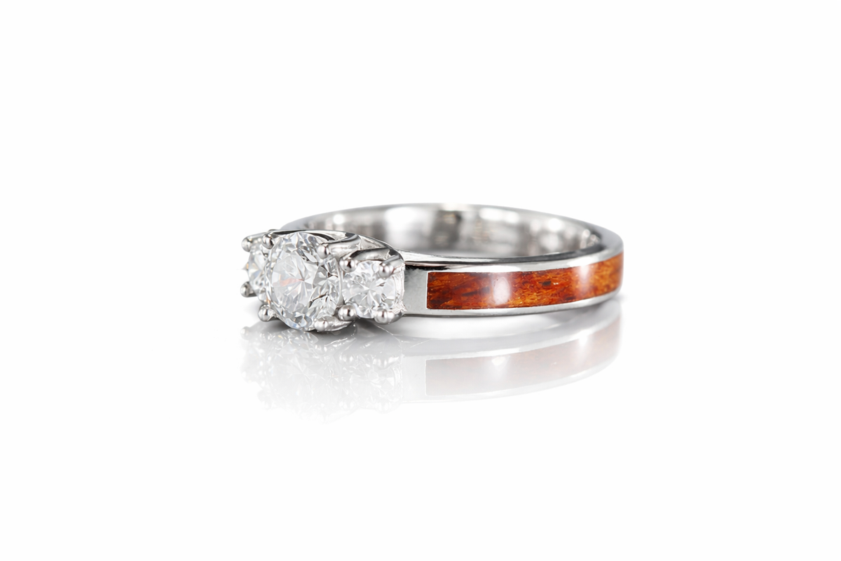 3-STONE PLATINUM ENGAGEMENT RING
