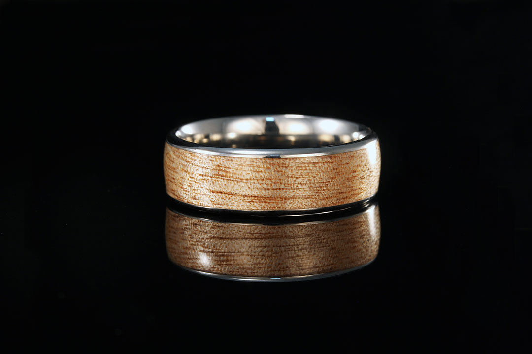 Avocado wooden engagement ring