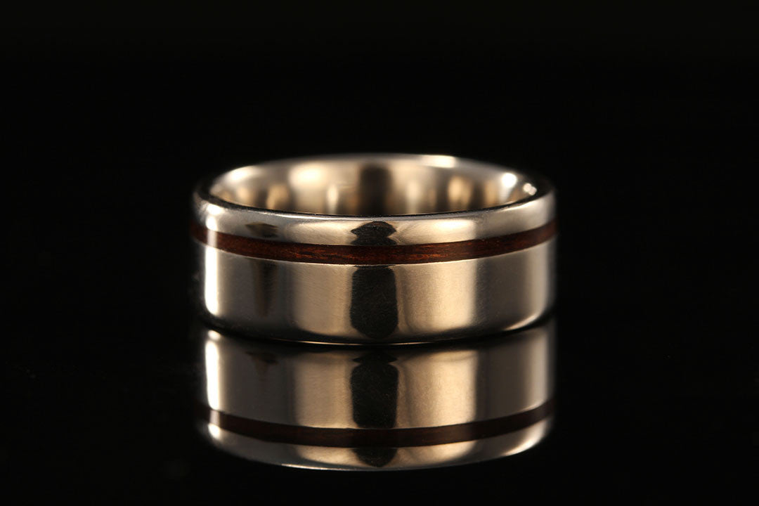 Platinum and 2025 wood ring