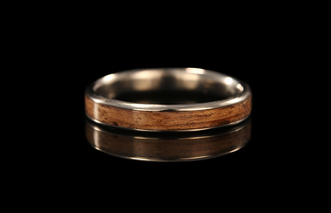 wood and titanium ring, jack daniels whiskey barrel wood band