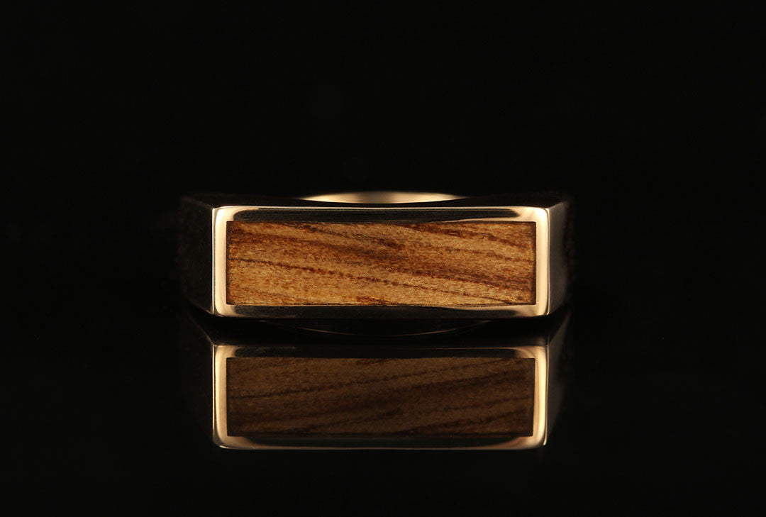 Black Limba mens wooden ring