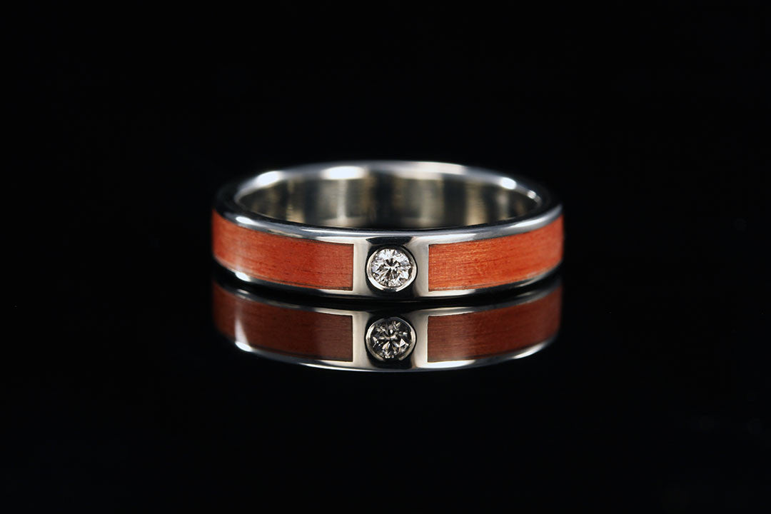 Diamond Gypsy Set Pink Ivory Wood Ring – Chasing Victory