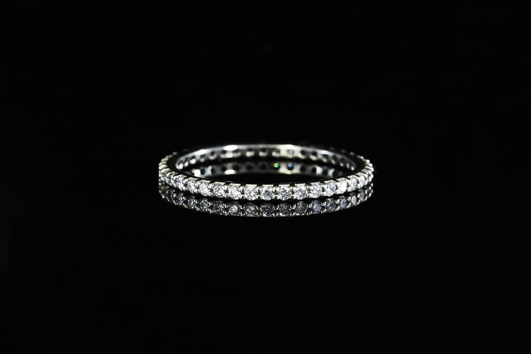 Diamond eternity ring, 14k white gold, wedding ring, engagement ring, Chasing Victory