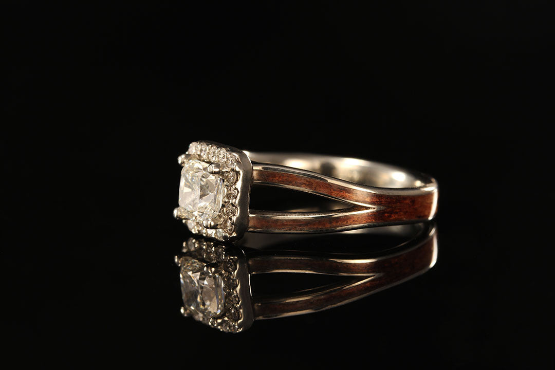 Luxury Wooden Ring Box With Walnut Finish Diamond Ring Engagement Ring  Wedding | eBay