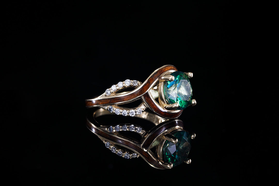 London Blue Topaz and Diamond Ring - American Diamond Exchange, Inc.