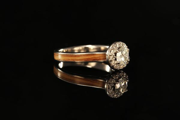 Bethlehem olive top wood ring